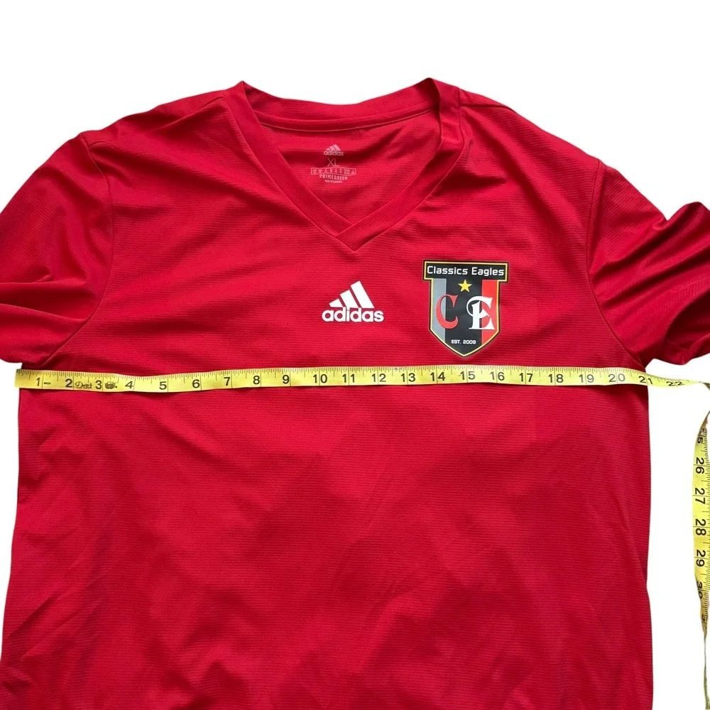 Adidas Men's XL Long Sleeve Soccer‎ Jersey Red Classics Eagles Crest Primegreen